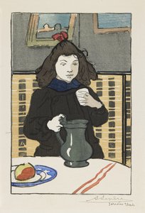 Jong meisje met een kruik, 1890 door Auguste Louis Lepère