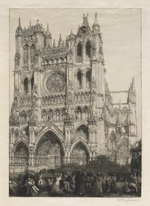 Kathedraal van Amiens, inventarisatiedag door Auguste Louis Lepère
