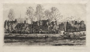 Amiens, de Oevers van de Somme door Auguste Louis Lepère