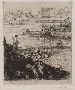 De havenarbeider: Quai de la Gare door Auguste Louis Lepère