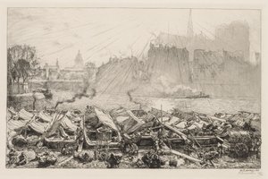 Le Grande Marché aux Pommes door Auguste Louis Lepère