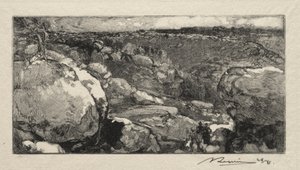 Het circus van Long-Rocher door Auguste Louis Lepère