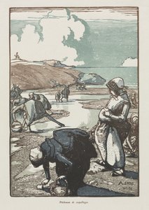 De dennenappelvissers, Saint-Jean-de-Mont door Auguste Louis Lepère