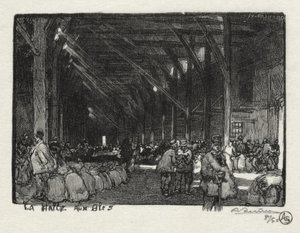 Rouen Illustré: La Halle aux Blés door Auguste Louis Lepère