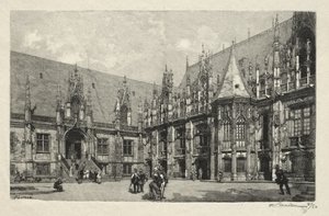 Rouen Illustré: Het Justitiepaleis door Auguste Louis Lepère