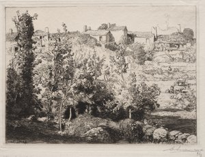 Dorp van Meule door Auguste Louis Lepère