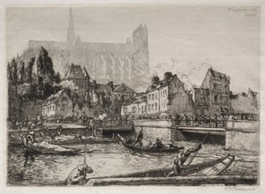 Aankomst van groenten - Amiens door Auguste Louis Lepère