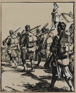 Bataille des frontières: groep Britse soldaten, 1914