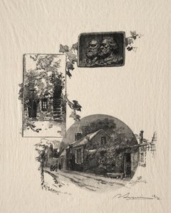 Entree van het atelier Rousseau en het huis van Millet, 1887