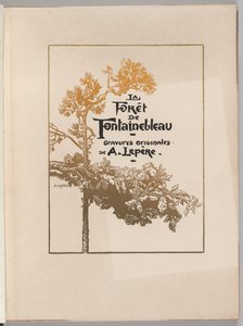 Fontainebleau Bos: Omslag La Forêt de Fontainebleau, 1890 door Auguste Louis Lepère