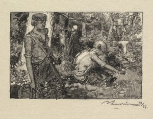 Fontainebleau Bos: Het Plukken van Lelietjes-van-dalen