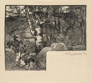 Fontainebleau Bos: Jacht op Mont-Gérard La Forêt de Fontainebleau, 1890