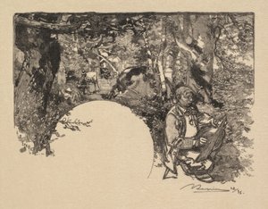 Fontainebleau Bos: De Schilders door Auguste Louis Lepère