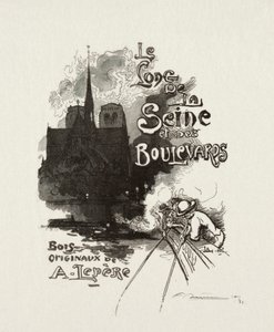 Frontispice: Le long de la Seine et des Boulevards door Auguste Louis Lepère