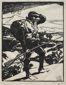 Histoire de la Guerre: Chaseur Alpin door Auguste Louis Lepère