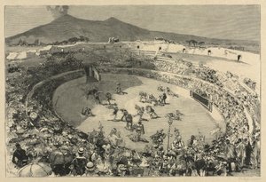 Italië. Het festival van Pompei, het circus van gladiatoren