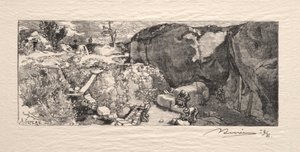 De zandsteengroeve door Auguste Louis Lepère