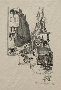La Rue Victor Cousin door Auguste Louis Lepère
