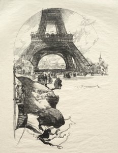 De Eiffeltoren door Auguste Louis Lepère