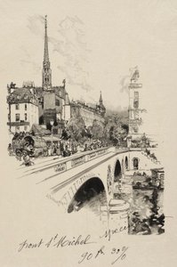 De Pont Saint-Michel door Auguste Louis Lepère