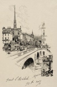Le Pont St. Michel door Auguste Louis Lepère