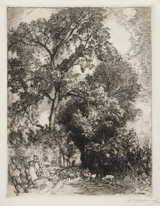 De Terugkeer van de Kudde, Crèvecoeur door Auguste Louis Lepère