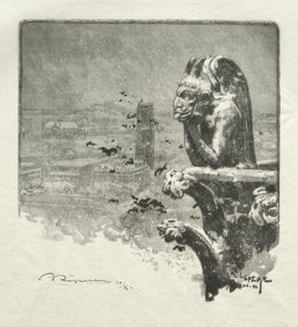De Stryge van Notre Dame door Auguste Louis Lepère