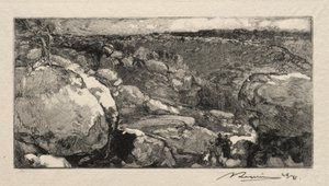 Het circus van Long-Rocher door Auguste Louis Lepère
