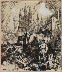Leuven door Auguste Louis Lepère