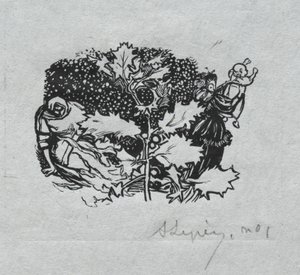 Parijs Almanak, 1897: Staartstuk, Winter door Auguste Louis Lepère