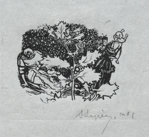 Parijs Almanak, 1897: Staartstuk, Winter, 1897 door Auguste Louis Lepère