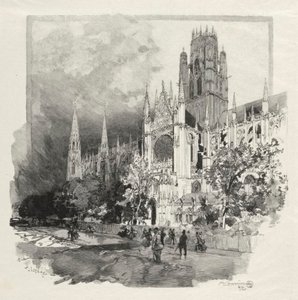 Rouen Illustré: Eglise Saint Ouen door Auguste Louis Lepère