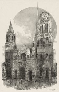 Rouen Illustré: De Kathedraal van Rouen, 1888 door Auguste Louis Lepère