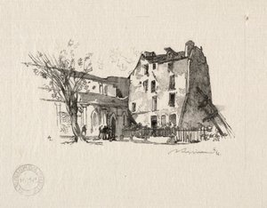 St. Julien le Pauvre: De Pastorie door Auguste Louis Lepère