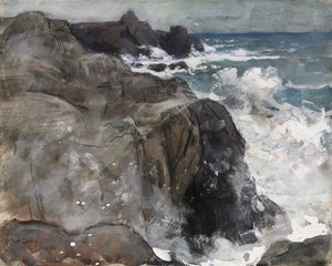 Storm op het eiland Yeu door Auguste Louis Lepère