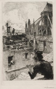 Op de daken bij de Notre Dame