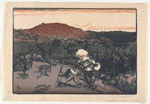 De stroper, duinen van Saint Jean de Mont, 1901 door Auguste Louis Lepère