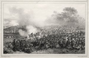 Album voor 1835: Carré enfoncé... door Auguste Raffet
