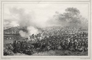 Album voor 1835: Carré enfoncé... door Auguste Raffet