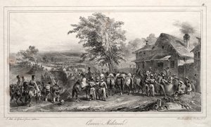 Album voor 1831: Militaire Stoet door Auguste Raffet