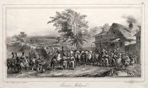 Album voor 1831: Militaire colonne door Auguste Raffet