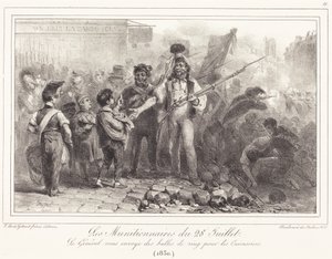 De munitiearbeiders van 28 juli door Auguste Raffet