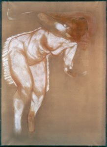 Studie voor een zittend naakt door Auguste Renoir