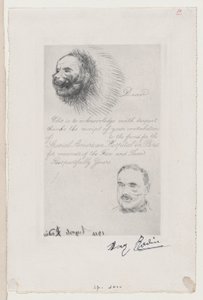Bijdrage Ontvangstbewijs van het Speciale Amerikaanse Ziekenhuis in Parijs voor Gezichtswonden door Auguste Rodin