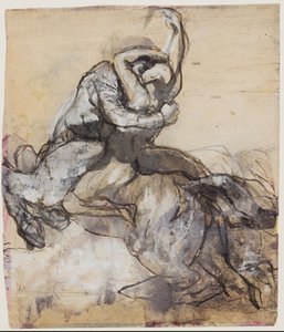 Centaur die een jonge man ontvoert door Auguste Rodin