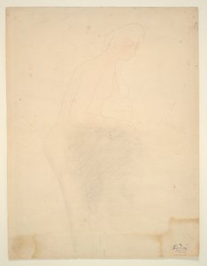 Naakt staand, rechter profiel door Auguste Rodin