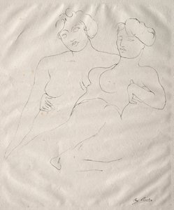 Twee figuren door Auguste Rodin