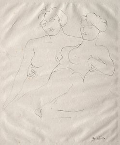 Twee Figuren door Auguste Rodin