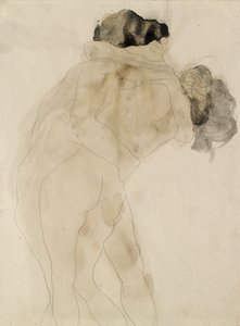 Twee omhelzende figuren, ca. 1900 door Auguste Rodin