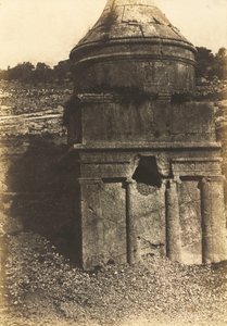 Graf van Absalom, Vallei van Kidron, Jeruzalem,1854 (foto) door Auguste Salzmann